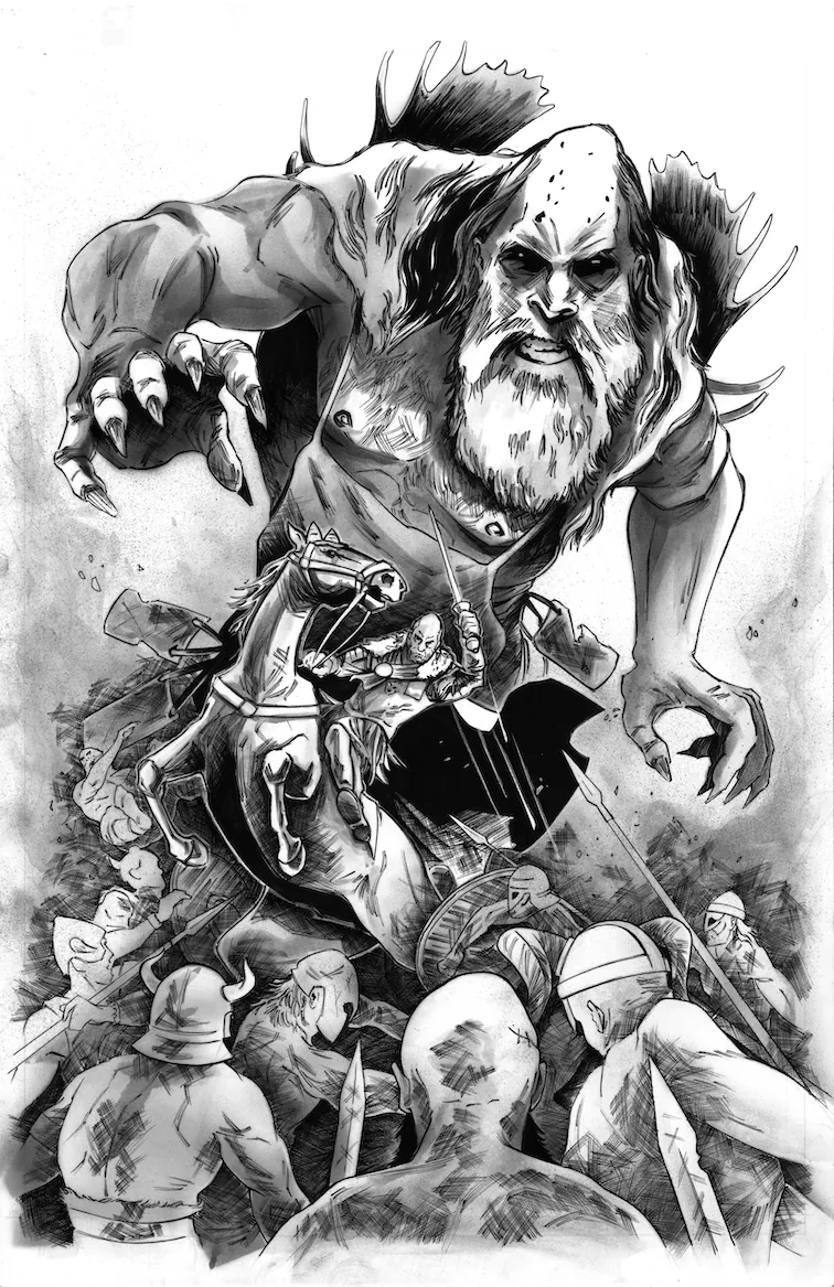 Teutonic Monsters Comic Cover Design, image 4 of 6