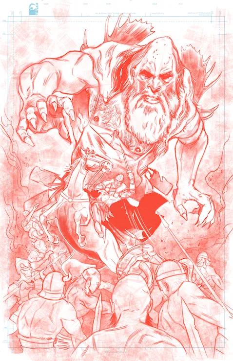 Teutonic Monsters Comic Cover Design, image 2 of 6