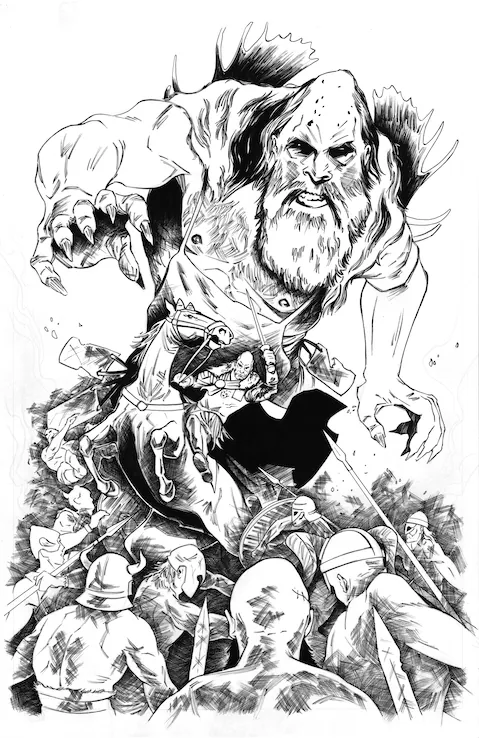 Teutonic Monsters Comic Cover Design, image 3 of 6