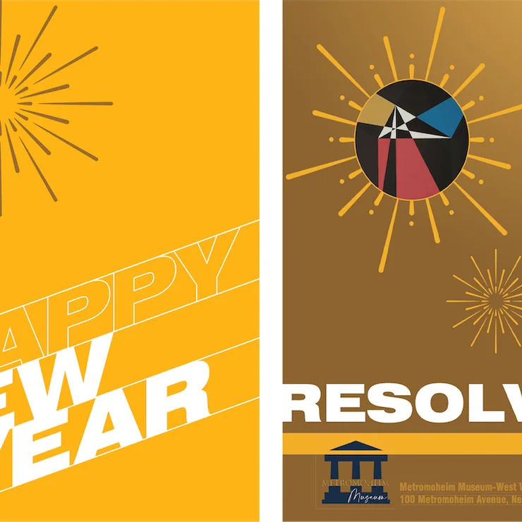 Student work, New Year's card design