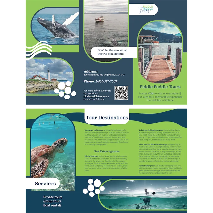 Student work, tri-fold brochure design