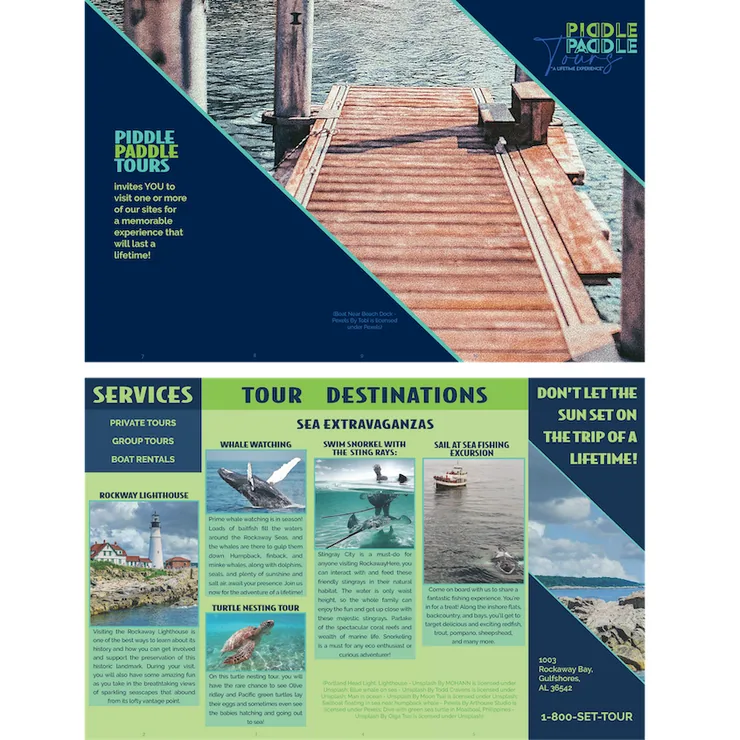 Student work, tri-fold brochure design