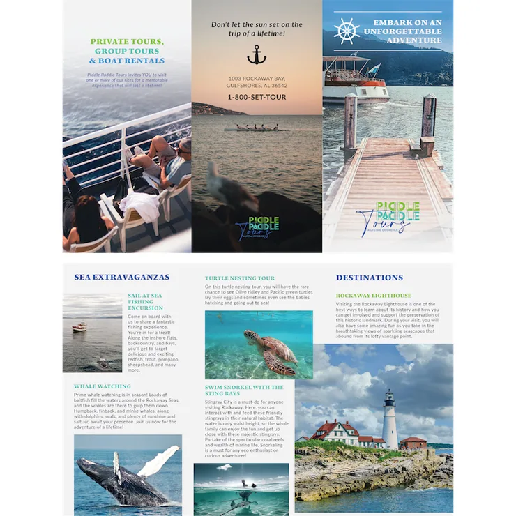 Student work, tri-fold brochure design