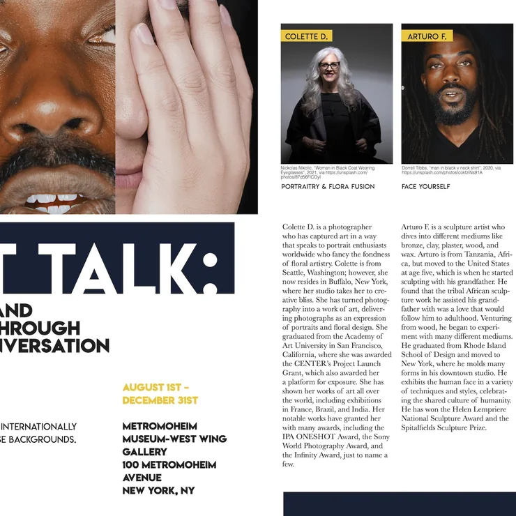 Student work, exhibition poster layout